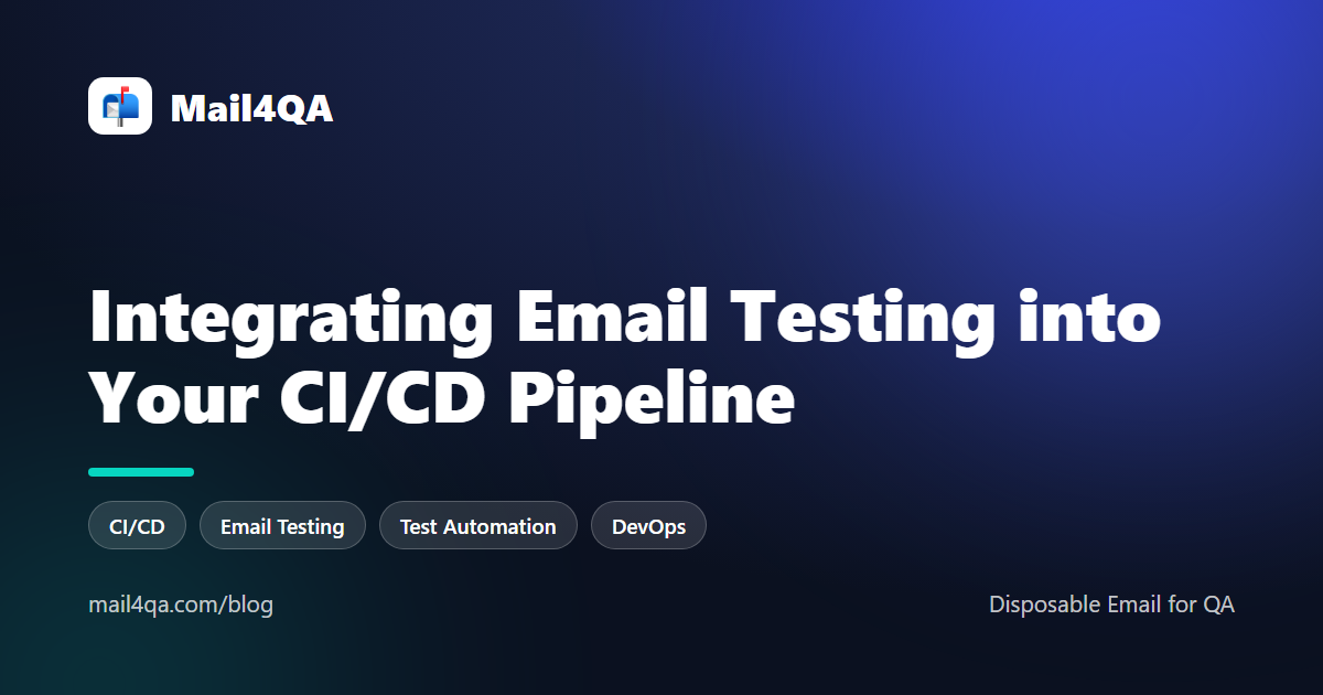 Integrating Email Testing into Your CI/CD Pipeline