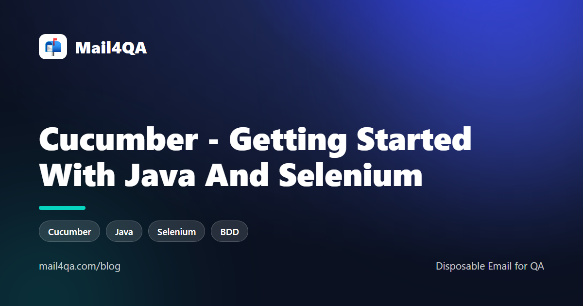 Cucumber - Getting Started With Java And Selenium