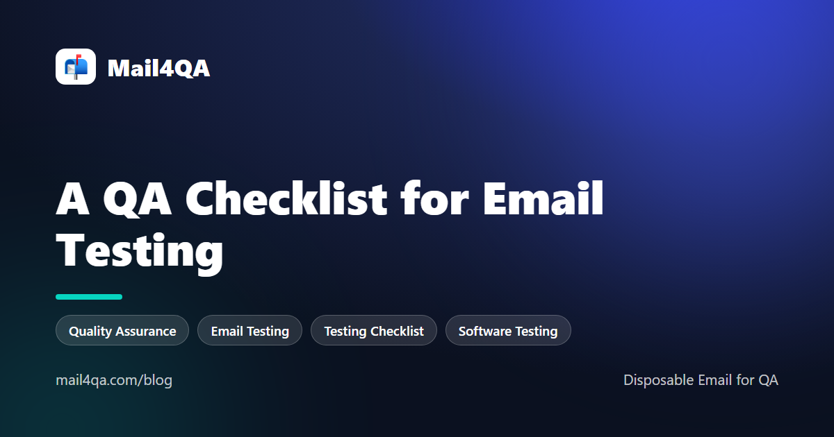 A QA Checklist for Email Testing